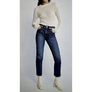 NWT Daily Blue by AG Adriano Goldschmied Size 28 Manya Jeans In Legacy Straight